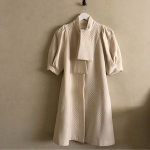 THREAD Social Statement Ivory Wool Coat
